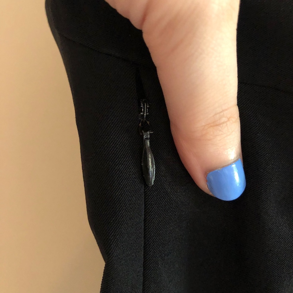French Connection Vintage Square Neck Black Dress - Picture 4 of 8